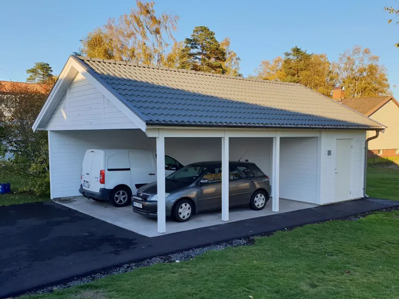Färdigställt carport CD 65 från Björklidens