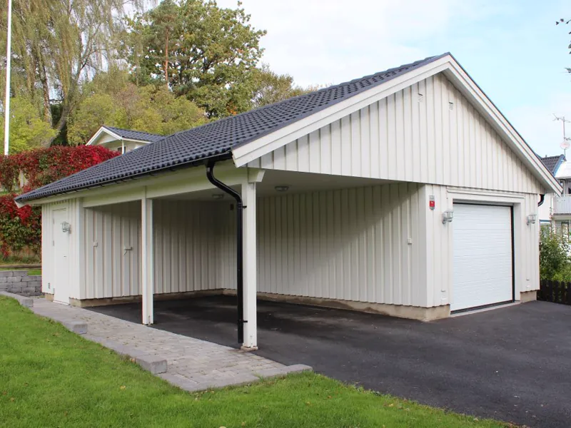 Färdigställt carport CGF 75 från Björklidens