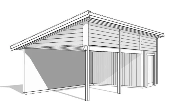 Carport CFP 40, 3D-rendering