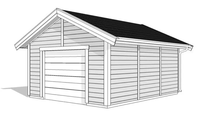 Enkelgarage G 45, 3D-rendering